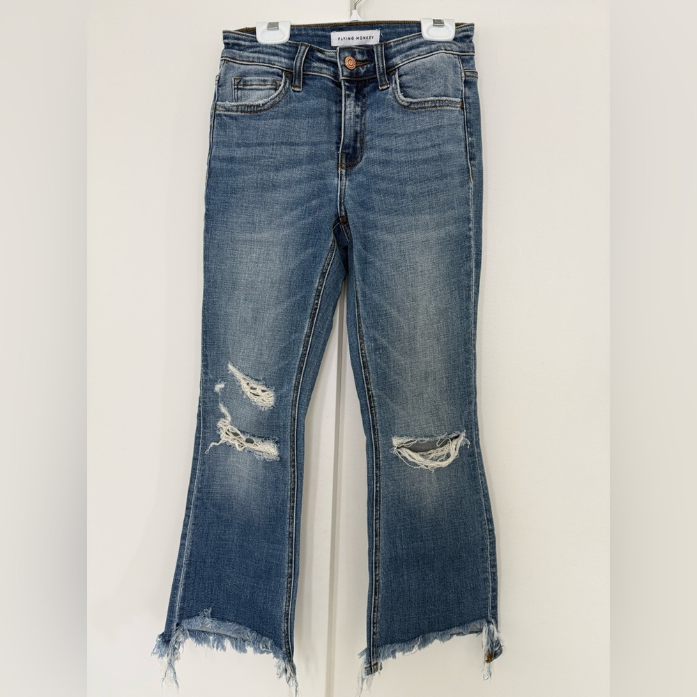 Flying Monkey Flare Cropped Jeans